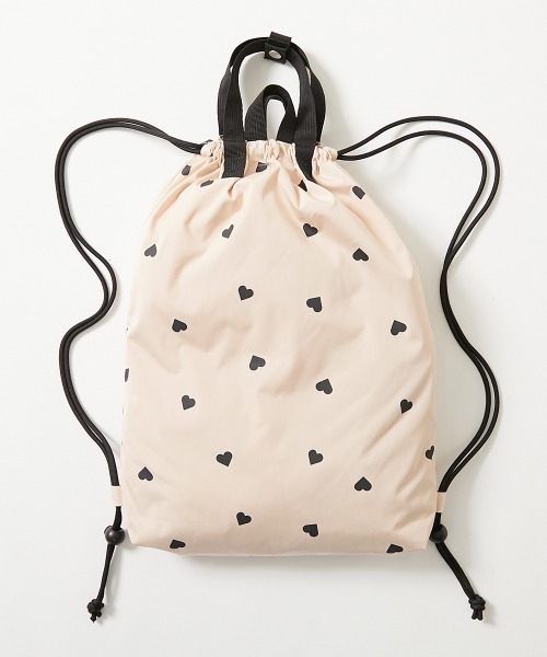 devirock（デビロック）の「ランドセルの上から背負える ハートデザイン ナップサック（バックパック/リュック・キッズ・ブルー/ピンク/ブラック/アイボリー・ONE SIZE）」の12枚目の写真