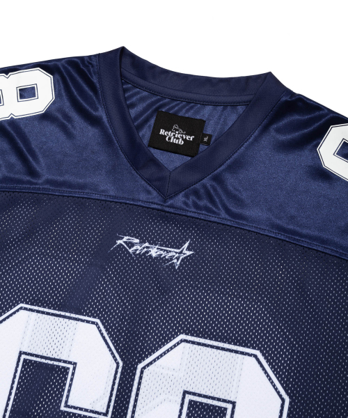 Retriever Club（レトリーバークラブ）の「68 LONG FOOTBALL JERSEY [NAVY]（Tシャツ/カットソー・レディース・その他・SMALL/MEDIUM/LARGE）」の4枚目の写真
