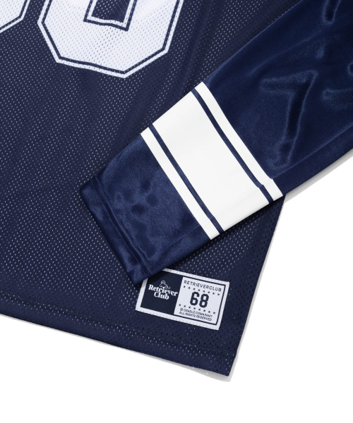 Retriever Club（レトリーバークラブ）の「68 LONG FOOTBALL JERSEY [NAVY]（Tシャツ/カットソー・レディース・その他・SMALL/MEDIUM/LARGE）」の8枚目の写真