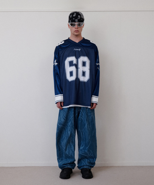 Retriever Club（レトリーバークラブ）の「68 LONG FOOTBALL JERSEY [NAVY]（Tシャツ/カットソー・レディース・その他・SMALL/MEDIUM/LARGE）」の12枚目の写真