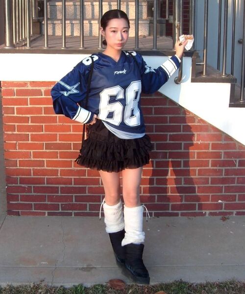 Retriever Club（レトリーバークラブ）の「68 LONG FOOTBALL JERSEY [NAVY]（Tシャツ/カットソー・レディース・その他・SMALL/MEDIUM/LARGE）」の14枚目の写真