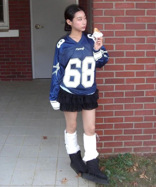 Retriever Club（レトリーバークラブ）の「68 LONG FOOTBALL JERSEY [NAVY]（Tシャツ/カットソー・レディース・その他・SMALL/MEDIUM/LARGE）」の16枚目の写真