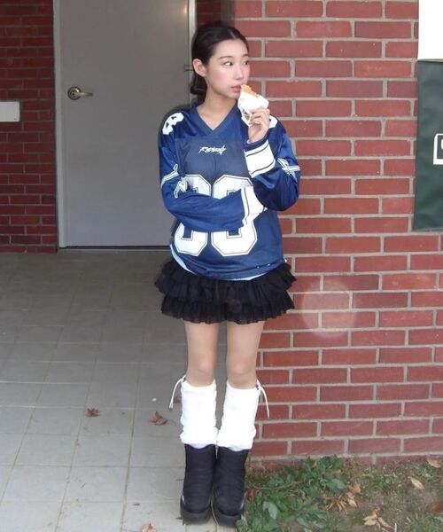 Retriever Club（レトリーバークラブ）の「68 LONG FOOTBALL JERSEY [NAVY]（Tシャツ/カットソー・レディース・その他・SMALL/MEDIUM/LARGE）」の17枚目の写真