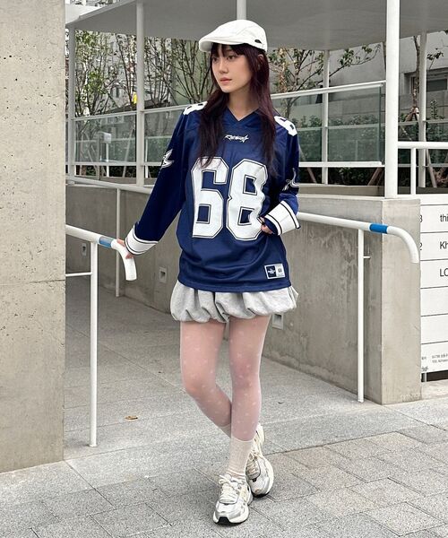 Retriever Club（レトリーバークラブ）の「68 LONG FOOTBALL JERSEY [NAVY]（Tシャツ/カットソー・レディース・その他・SMALL/MEDIUM/LARGE）」の19枚目の写真