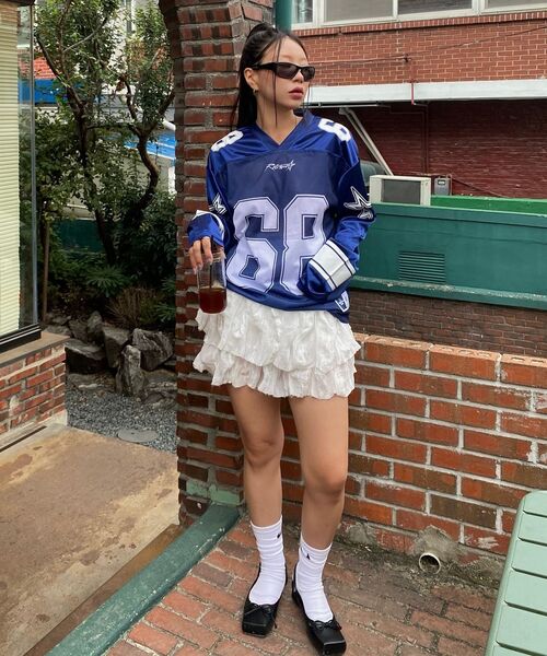 Retriever Club（レトリーバークラブ）の「68 LONG FOOTBALL JERSEY [NAVY]（Tシャツ/カットソー・レディース・その他・SMALL/MEDIUM/LARGE）」の22枚目の写真