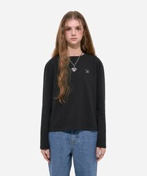 SALT AND CHOCOLATE（ソルトアンドチョコレート）の「SAC Logo Long Sleeve Silket T-Shirt Black 4W2231301（Tシャツ/カットソー）」