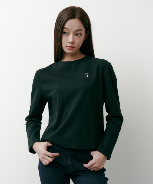 SALT AND CHOCOLATE(ソルトアンドチョコレート)の「SACロゴロングスリーブシルケットTシャツブラック4W2231301(Tシャツ/カットソー・レディース・その他・SMALL/MEDIUM)」の1枚目の写真