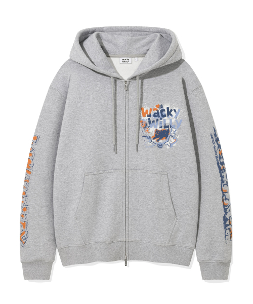 Wacky WiLLy(ワッキーウィリー)の「スプレイグラフィックフードジップアップグレー(パーカー・レディース・その他・SMALL/MEDIUM/LARGE/X-LARGE)」の2枚目の写真