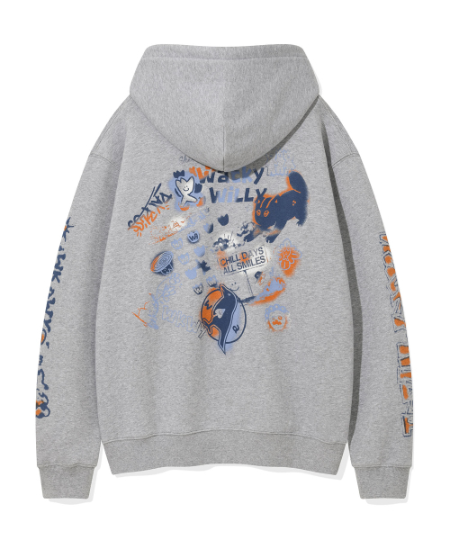 Wacky WiLLy(ワッキーウィリー)の「スプレイグラフィックフードジップアップグレー(パーカー・レディース・その他・SMALL/MEDIUM/LARGE/X-LARGE)」の3枚目の写真