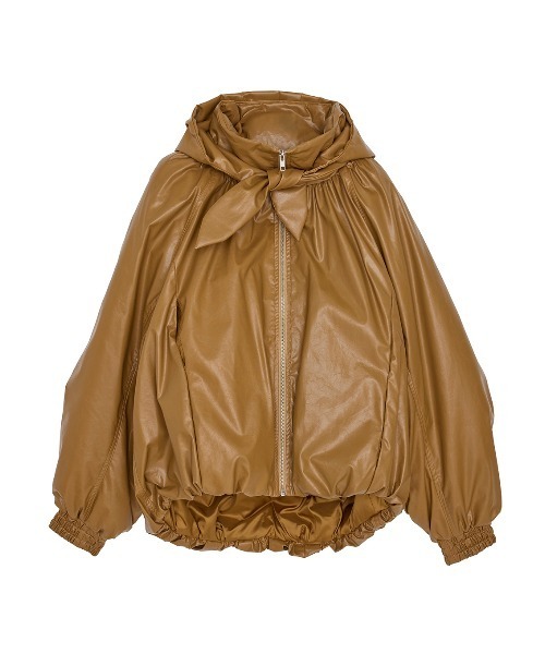 ELCHELE(エルチェレ)の「PADDED BOMBER JACKET(ブルゾン・レディース・ダークブラウン系1/ブラック・FREE)」の20枚目の写真