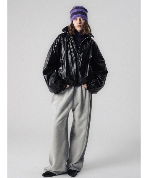 ELCHELE(エルチェレ)の「PADDED BOMBER JACKET(ブルゾン・レディース・ダークブラウン系1/ブラック・FREE)」の5枚目の写真