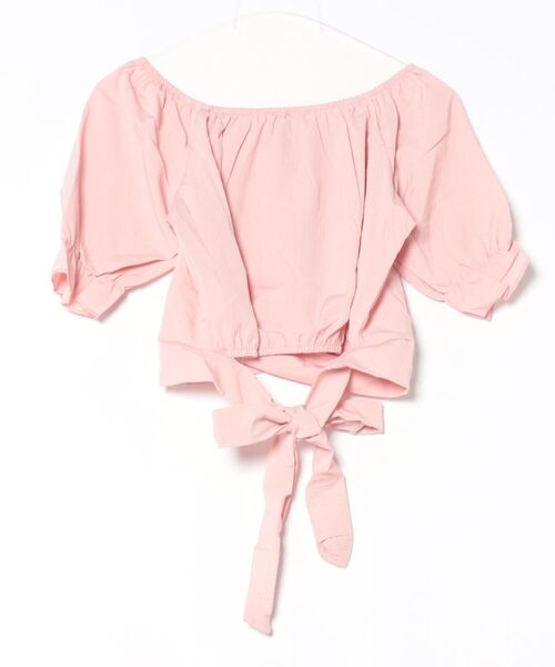 VIBGYOR Women（ヴィブジョー　ウィメン）の「【Mayree】ワッシャー オフショルダー バルーン 半袖 ブラウス（シャツ/ブラウス・レディース・ピンク/ブルー・MEDIUM/SMALL）」の12枚目の写真