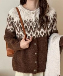 Fun & Daily（ファンアンドデイリー）の「F&D : スノーフレークニットカーディガン（カーディガン/ボレロ）」