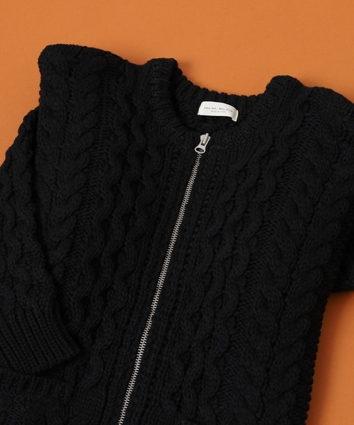 MANYMENMANYMINDS ケーブルニットZIPブルゾン