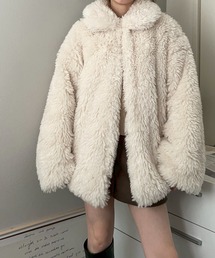 merrylatte | シープファーラウンドネックミドル丈コート【NOUA】(その他アウター)