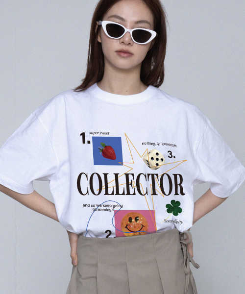 GRAVER（グレーバー）の「[ユニセックス]G NO.2 コラージュ半袖Tシャツ_ホワイト（Tシャツ/カットソー・レディース・ホワイト・X-LARGE/SMALL/MEDIUM/LARGE）」の2枚目の写真