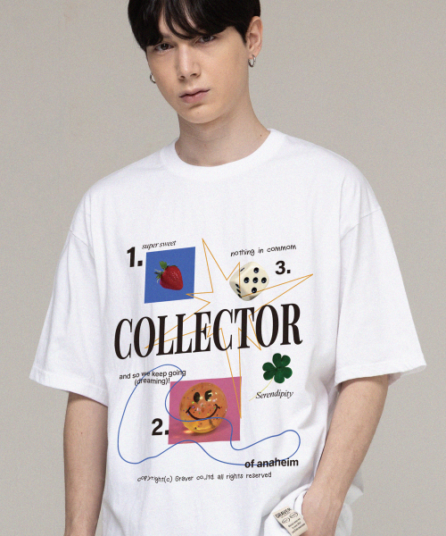 GRAVER（グレーバー）の「[ユニセックス]G NO.2 コラージュ半袖Tシャツ_ホワイト（Tシャツ/カットソー・レディース・ホワイト・X-LARGE/SMALL/MEDIUM/LARGE）」の3枚目の写真
