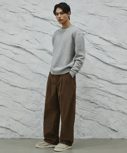 SIGNATURE（シグネチャ）の「ワンタックコーデュロイワイドパンツ[ブラウン]（その他パンツ・レディース・その他・SMALL/MEDIUM/LARGE/X-LARGE）」の2枚目の写真