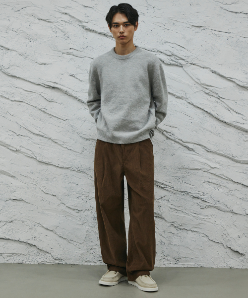 SIGNATURE（シグネチャ）の「ワンタックコーデュロイワイドパンツ[ブラウン]（その他パンツ・レディース・その他・SMALL/MEDIUM/LARGE/X-LARGE）」の3枚目の写真