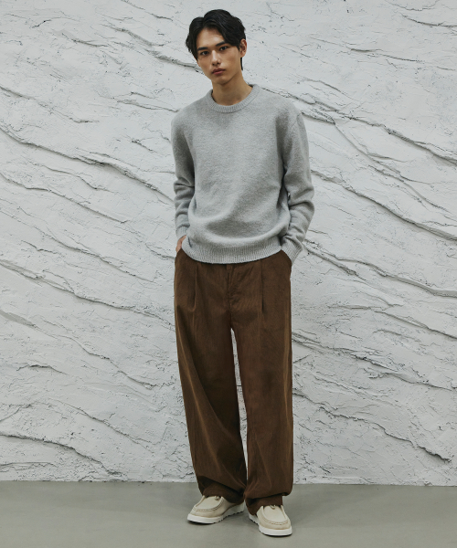 SIGNATURE（シグネチャ）の「ワンタックコーデュロイワイドパンツ[ブラウン]（その他パンツ・レディース・その他・SMALL/MEDIUM/LARGE/X-LARGE）」の6枚目の写真