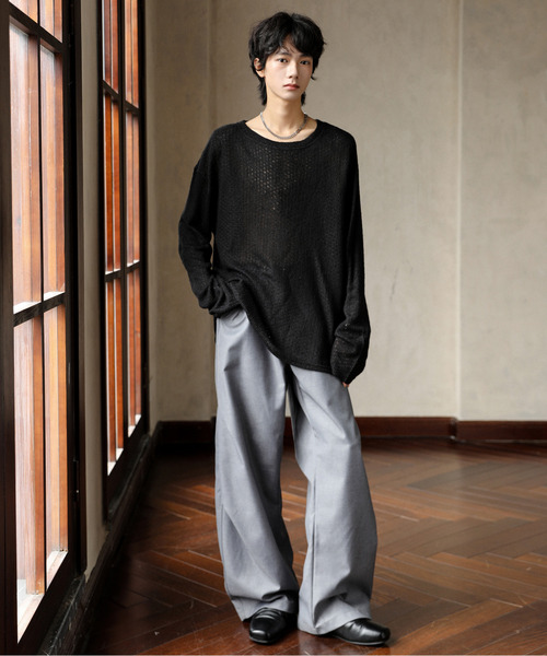 neos(ネオス)の「【neos】ルーズシルエット 甘編み クルーネック ニット セーター(ニット/セーター・メンズ・ブラウン/テラコッタ/グリーン/アイボリー/ブラック・MEDIUM/LARGE)」の12枚目の写真