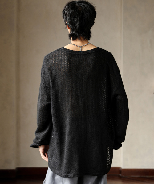 neos(ネオス)の「【neos】ルーズシルエット 甘編み クルーネック ニット セーター(ニット/セーター・メンズ・ブラウン/テラコッタ/グリーン/アイボリー/ブラック・MEDIUM/LARGE)」の13枚目の写真