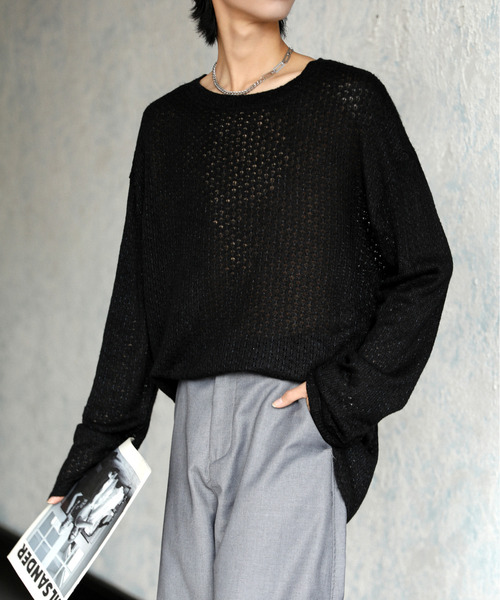 neos(ネオス)の「【neos】ルーズシルエット 甘編み クルーネック ニット セーター(ニット/セーター・メンズ・ブラウン/テラコッタ/グリーン/アイボリー/ブラック・MEDIUM/LARGE)」の14枚目の写真