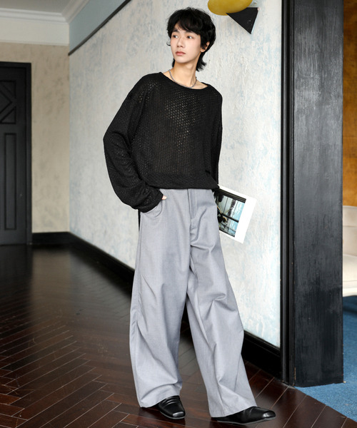 neos(ネオス)の「【neos】ルーズシルエット 甘編み クルーネック ニット セーター(ニット/セーター・メンズ・ブラウン/テラコッタ/グリーン/アイボリー/ブラック・MEDIUM/LARGE)」の15枚目の写真