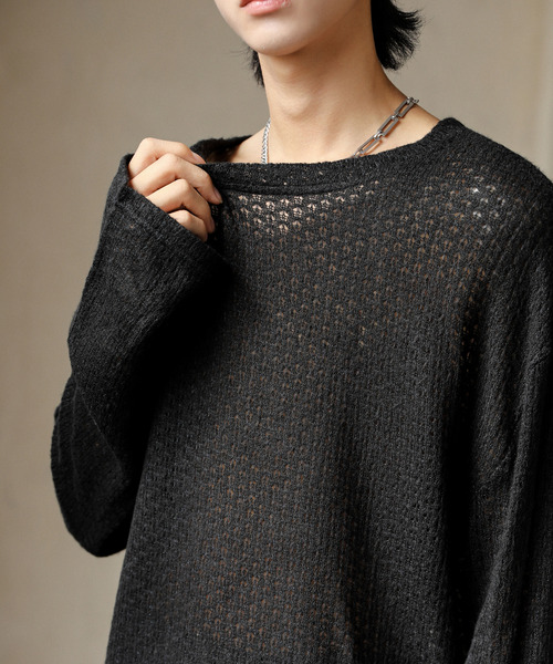 neos(ネオス)の「【neos】ルーズシルエット 甘編み クルーネック ニット セーター(ニット/セーター・メンズ・ブラウン/テラコッタ/グリーン/アイボリー/ブラック・MEDIUM/LARGE)」の16枚目の写真