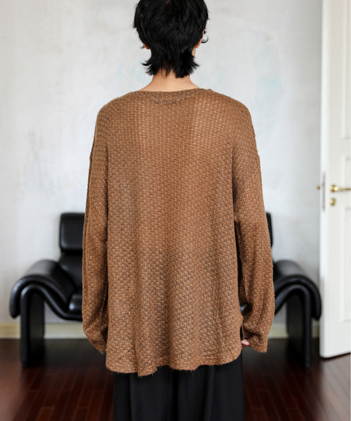 neos(ネオス)の「【neos】ルーズシルエット 甘編み クルーネック ニット セーター(ニット/セーター・メンズ・ブラウン/テラコッタ/グリーン/アイボリー/ブラック・MEDIUM/LARGE)」の21枚目の写真