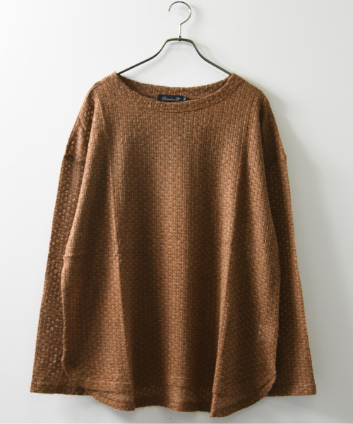 neos(ネオス)の「【neos】ルーズシルエット 甘編み クルーネック ニット セーター(ニット/セーター・メンズ・ブラウン/テラコッタ/グリーン/アイボリー/ブラック・MEDIUM/LARGE)」の6枚目の写真