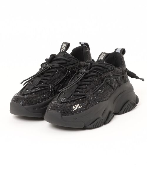 STEVE MADDEN(スティーブマデン)の「ボリュームソール ラインストーンスニーカー/S.MADDEN VAULT-2R-VA(スニーカー・レディース・ホワイト/ブラック・22.5cm/23.0cm/23.5cm/23.5-24/24.0cm/24.5cm)」の7枚目の写真