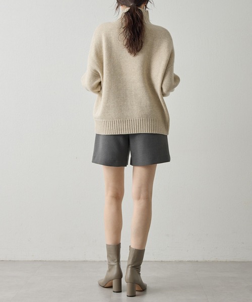 Drawing Numbers(ドローイング ナンバーズ)の「【Drawing Numbers】接結ルーズタートルニット(ニット/セーター・レディース・ネイビー/ライトベージュ/サックスブルー・38)」の20枚目の写真