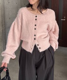 CAPRICIEUX LE'MAGE | 【前後2WAY】モヘア起毛パフカーディガン(カーディガン/ボレロ)
