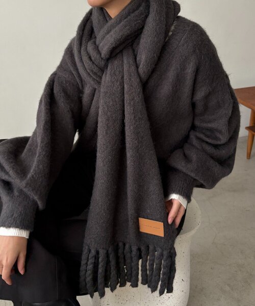 CAPRICIEUX LE'MAGE（カプリシューレマージュ）の「【前後2WAY】モヘア起毛パフカーディガン（カーディガン/ボレロ・レディース・チャコールグレー/ピンク/モカ・FREE）」の15枚目の写真