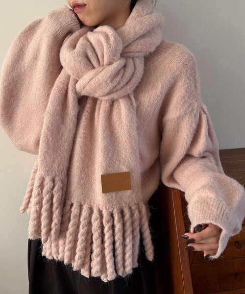セール】【前後2WAY】モヘア起毛パフカーディガン（カーディガン