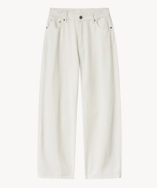 LADY VOLUME(レディーボリューム)の「ミッドライズバレルジーンズ (ホワイト)(デニムパンツ・レディース・その他・SMALL/MEDIUM/LARGE)」の2枚目の写真