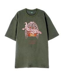 ASTRAL PROJECTION（アストラルプロジェクション）の「[オーバーサイズ]インナースペース 13番手 綿 ラウンドネック 半袖Tシャツ_カーキ（Tシャツ/カットソー）」