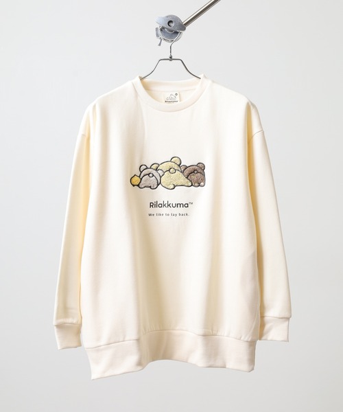 FUNALIVE(ファンアライブ)の「Rilakkuma 裏起毛チュニックワンピース(チュニック・レディース・ライトブルー/ブラウン/オートミール・S/M/L)」の4枚目の写真