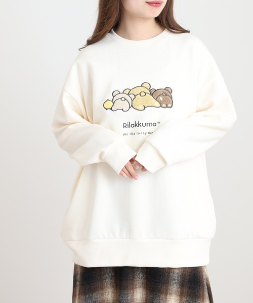 FUNALIVE(ファンアライブ)の「Rilakkuma 裏起毛チュニックワンピース(チュニック・レディース・ライトブルー/ブラウン/オートミール・S/M/L)」の16枚目の写真