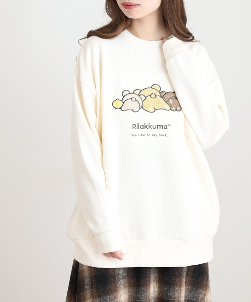 FUNALIVE(ファンアライブ)の「Rilakkuma 裏起毛チュニックワンピース(チュニック・レディース・ライトブルー/ブラウン/オートミール・S/M/L)」の17枚目の写真