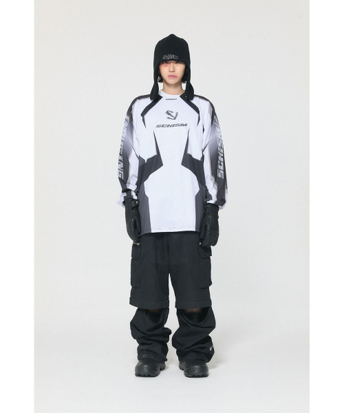 SCHISM INDUCING(スキズムインデューシング)の「BIKER JERSEY, BLACK(Tシャツ/カットソー・レディース・その他・MEDIUM/LARGE)」の8枚目の写真