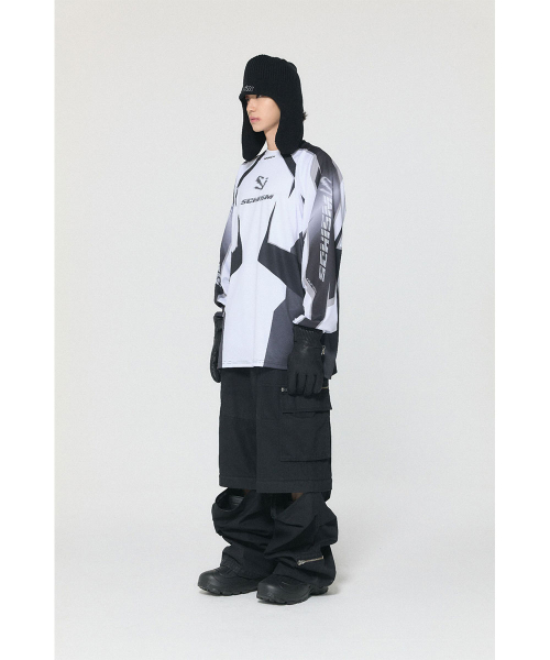 SCHISM INDUCING(スキズムインデューシング)の「BIKER JERSEY, BLACK(Tシャツ/カットソー・レディース・その他・MEDIUM/LARGE)」の7枚目の写真