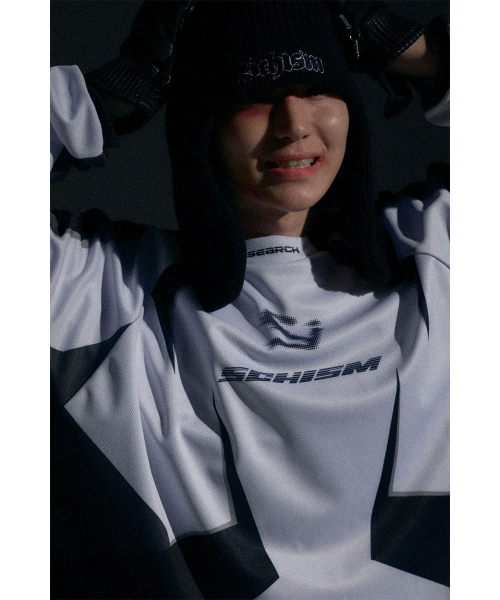 SCHISM INDUCING(スキズムインデューシング)の「BIKER JERSEY, BLACK(Tシャツ/カットソー・レディース・その他・MEDIUM/LARGE)」の3枚目の写真