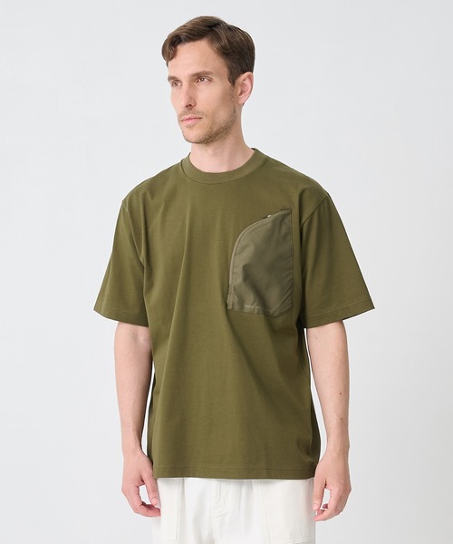 WHITE MOUNTAINEERING(ホワイトマウンテニアリング)の「【White Mountaineering / ホワイトマウンテニアリング】ZIP POCKET T-SHIRT(Tシャツ/カットソー・メンズ・ブラック/ベージュ/カーキ・3/1/2/000)」の7枚目の写真