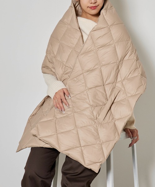 TAION タイオン　シティ リバーシブル ダウンストール TAION/タイオン シティ リバーシブル 大判ダウンストール（ストール