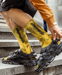 WESTBOY（ウエストボーイ）の「タイダイ染 ロゴプリント リブ ミドル丈ソックス WO25W6LG01（ソックス/靴下）」