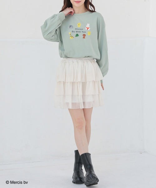 Honeys(ハニーズ)の「【UVカット】ミッフィー/ゆるTシャツ(Tシャツ/カットソー・レディース・ミント・L/LL/M/S)」の5枚目の写真