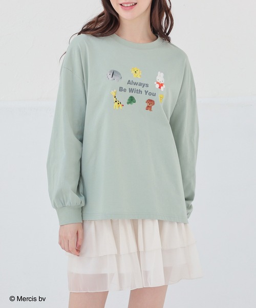 Honeys(ハニーズ)の「【UVカット】ミッフィー/ゆるTシャツ(Tシャツ/カットソー・レディース・ミント・L/LL/M/S)」の8枚目の写真