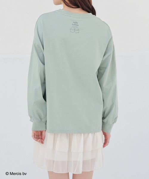 Honeys(ハニーズ)の「【UVカット】ミッフィー/ゆるTシャツ(Tシャツ/カットソー・レディース・ミント・L/LL/M/S)」の10枚目の写真